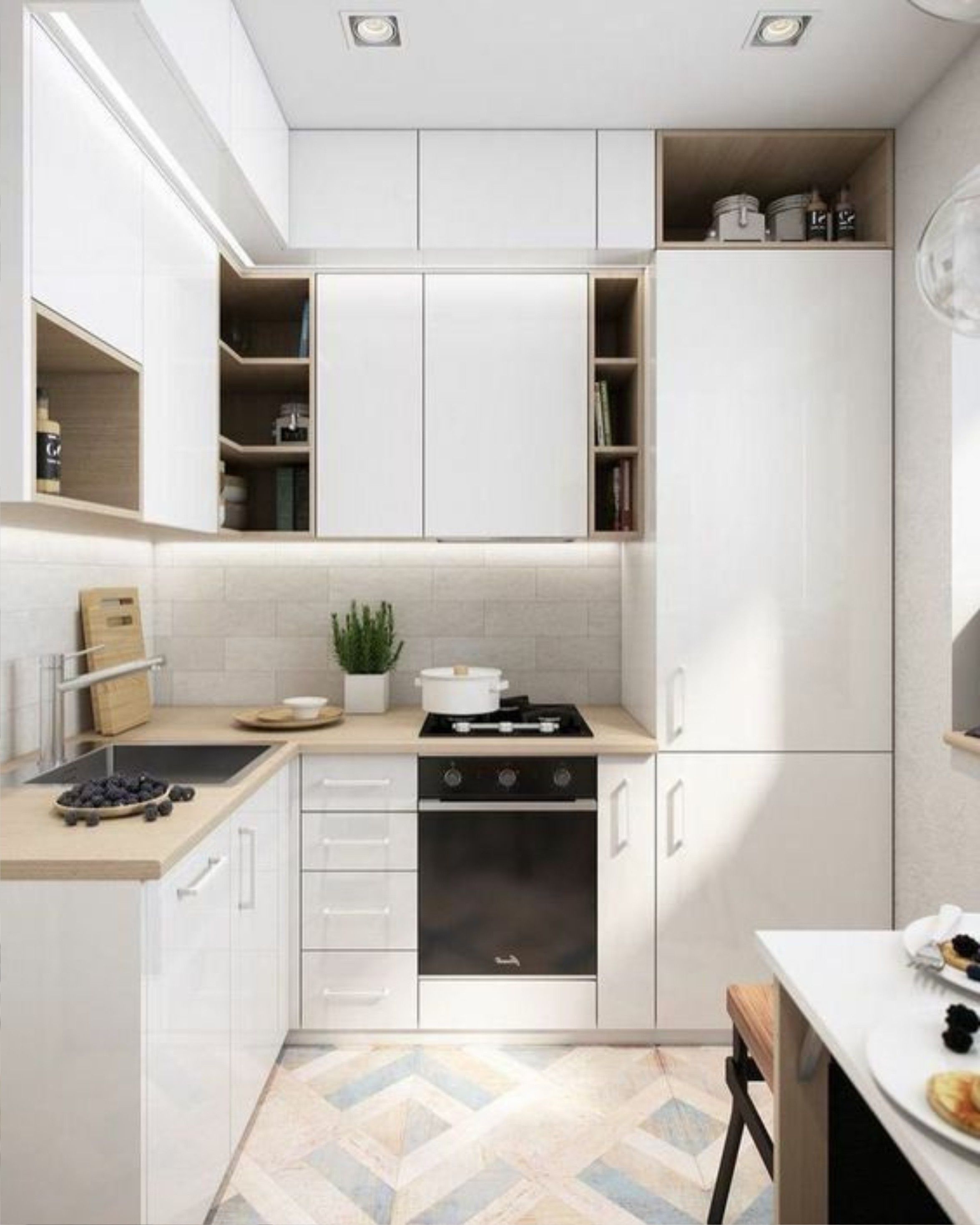 Кухня Дизайн 2023 Угловая Маленькая Фото