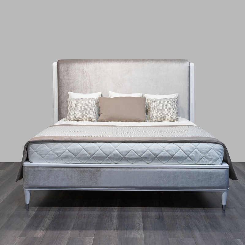 Кровать с решеткой rimini fratelli barri серый 210x148x220 см. photo 2