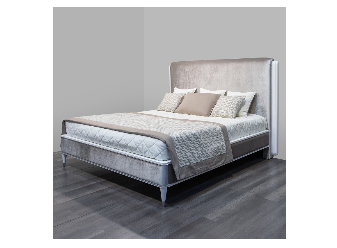 Кровать с решеткой rimini fratelli barri серый 210x148x220 см. фото 
