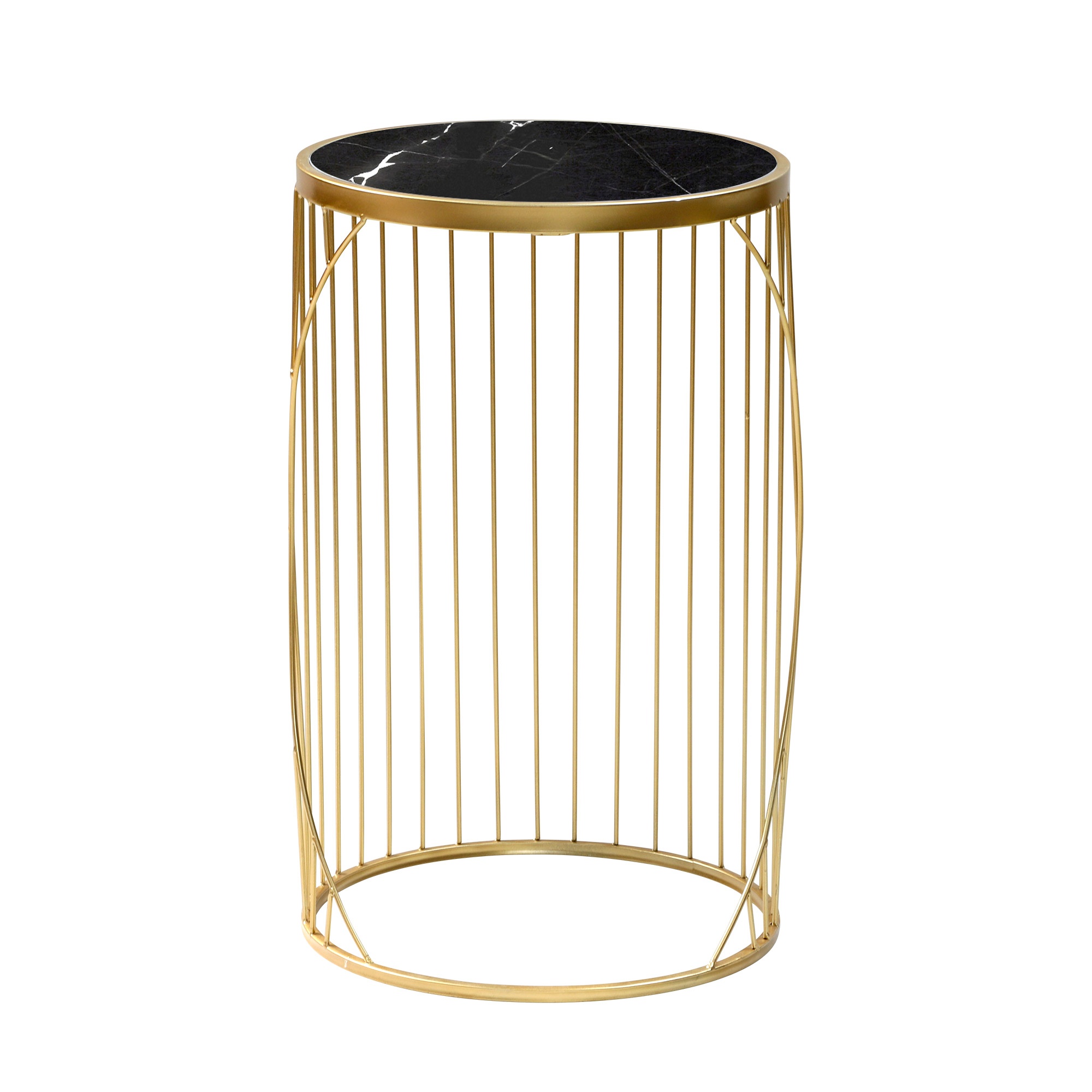 Столик интерьерный Glasar с черным мрамором 35х35х56см photo 4