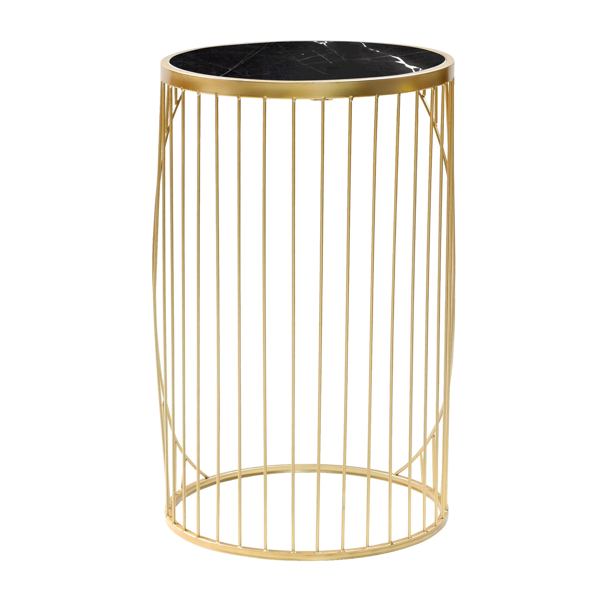 Столик интерьерный Glasar с черным мрамором 35х35х56см photo 2