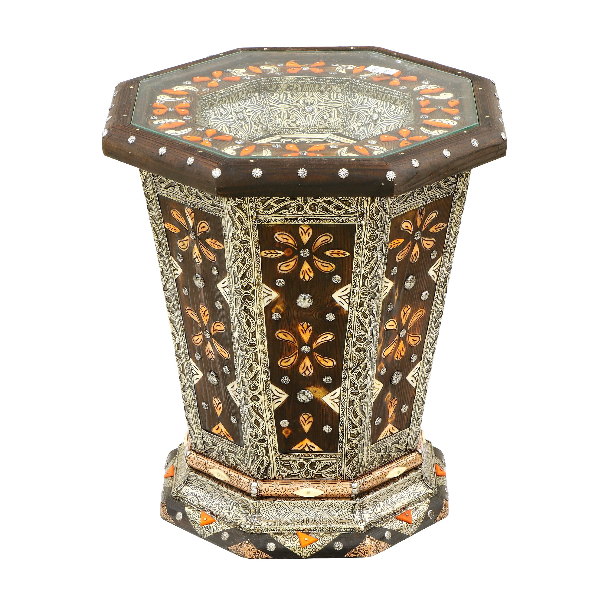 Столик декоративный марокдекор марокканский чеканка кость photo 2