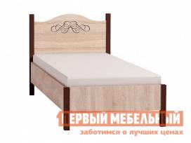 Односпальная кровать adele 5 4 дуб сонома орех шоколадный, с металлическим основанием, 1200 х 2000 мм