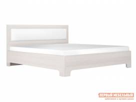 Односпальная кровать кровать-1 ясень анкор светлый экокожа белая, 1200 х 2000 мм