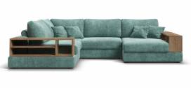 П-образный диван-кровать boss modool шенилл gloss минт