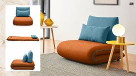 Кресло-кровать justin-1, оранжевый бирюзовый