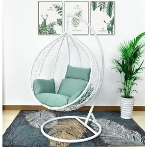 Подвесное кресло afina garden afm-168a-xl white green