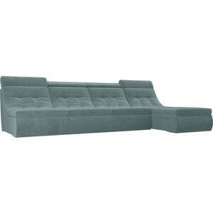 Лига диванов угловой модульный диван холидей люкс микровельвет фиолетовый