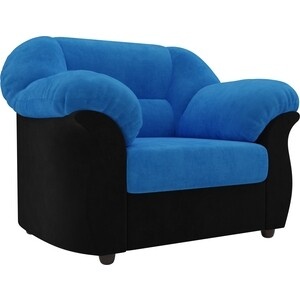 Лига диванов кресло карнелла велюр голубой черный