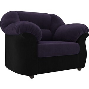 Лига диванов кресло карнелла велюр фиолетовый черный