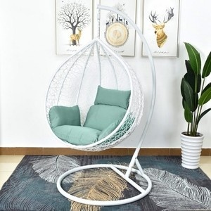 Подвесное кресло afina garden afm-168a-l white green