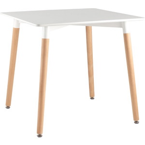 Стол квадратный stool group z-208 белый деревянные ножки