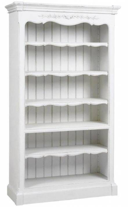 Шкаф книжный открытый марсель инлавка белый 110x210x40 фото