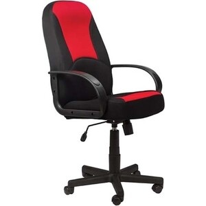 Кресло офисное brabix city ex-512 ткань черная красная tw 531408