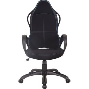 Кресло офисное brabix force ex-516 ткань черное вставки синие 531572