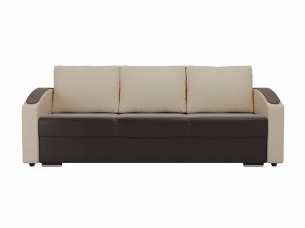 Прямой диван монако slide экокожа коричневый бежевый