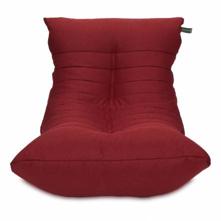 Кресло-мешок кокон бордо 70x120 пуффбери красный 70x85x120 см. фото