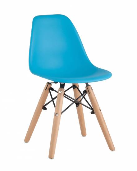 Стул детский eames wood stoolgroup голубой 31x54x38 см. фото