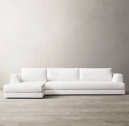 Угловой модульный диван crosby idealbeds белый 315x80x170 см. фото
