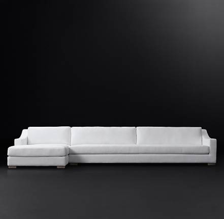 Угловой диван modena slope arm idealbeds белый 240x77x170 см. фото
