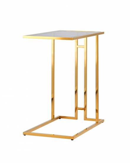 Приставной столик бостон stoolgroup золотой 32x58x50 см. фото