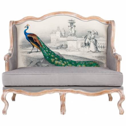 Двухместный диван королевская птица object desire серый 132x115x64 см. фото