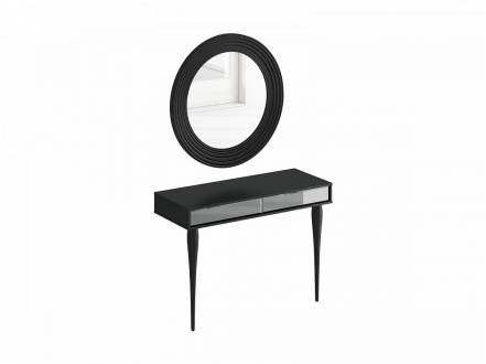 Туалетный столик с зеркалом cloud ogogo черный 115x214x43 см. фото