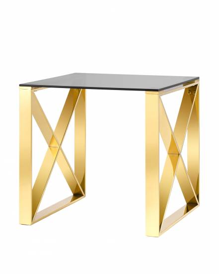 Журнальный стол кросс stoolgroup золотой 55x55x55 см. фото
