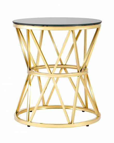 Приставной стол вива stoolgroup золотой 57 см. фото