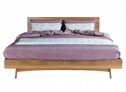 Кровать двуспальная bruni 160х200 см etg-home коричневый 167x90x212 см. фото