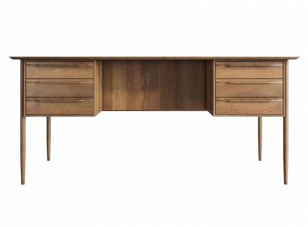Рабочий стол с ящиками bruni etg-home коричневый 166x75x60 см. фото