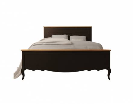 Двуспальная кровать leontina black etg-home черный 160.0x120.0x200.0 см. фото