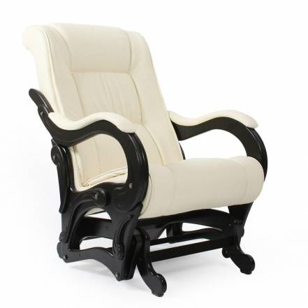 Кресло-качалка глайдер dundi комфорт белый 69x98x100 см. фото