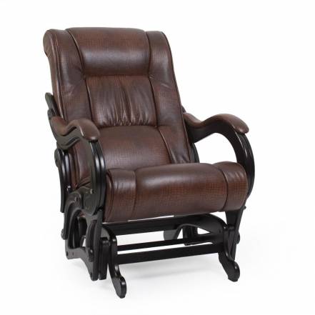 Кресло-качалка глайдер dundi комфорт коричневый 69x98x100 см. фото