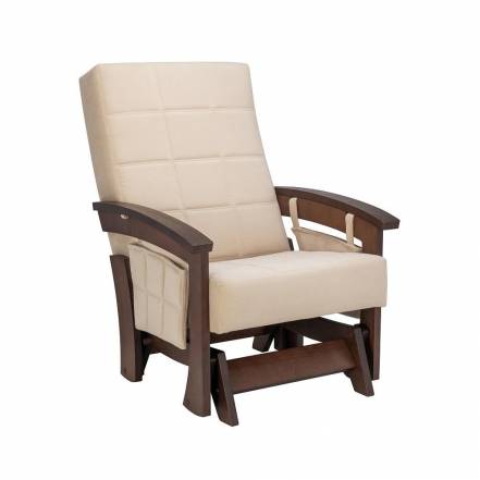 Кресло-качалка глайдер нордик комфорт бежевый 73x100x90 см. фото