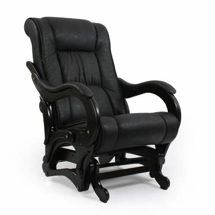 Кресло-качалка глайдер dundi комфорт черный 69x98x100 см. фото