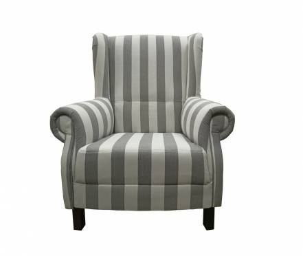 Кресло с французской серо-белой полосой benin мультиколор 85.0x105.0x85.0 см.