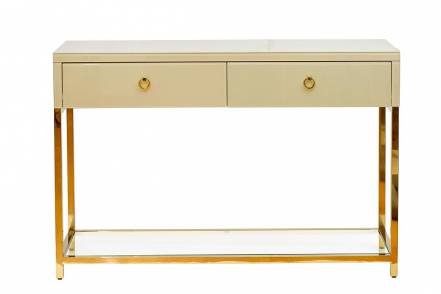 Консольный стол с ящиками beige garda decor бежевый 120x79x40 см. фото