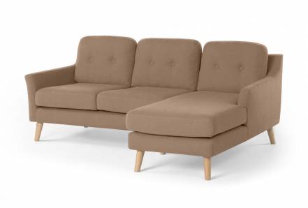 Угловой диван olly myfurnish коричневый 204x83x132 см. фото