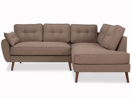 Угловой диван vogue myfurnish коричневый 227x88x91 см. фото