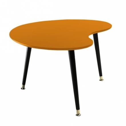 Журнальный столик почка woodi оранжевый 90x43x60 см. фото
