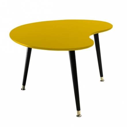 Журнальный столик почка woodi желтый 90x43x60 см. фото