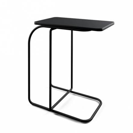 Приставной столик bauhaus woodi черный 55x66x32 см. фото