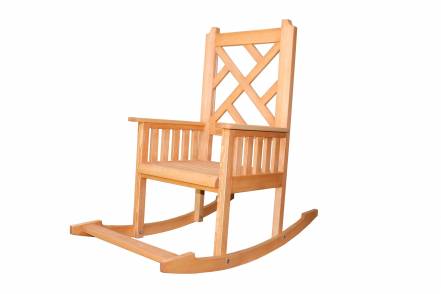 Кресло-качалка деревянное английский узор sofaswing бежевый 71x116x52 см. фото