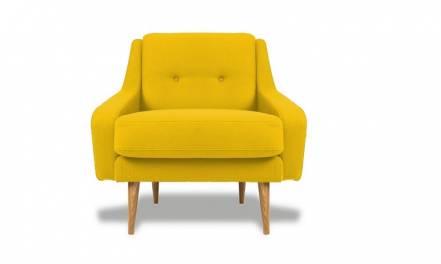 Кресло одри yellow vysotkahome желтый 85x85x85 см.