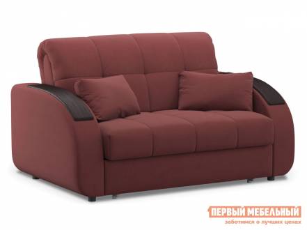 Прямой диван уильям бордо, велюр, 120х200 см, пенополиуретан, без ящика