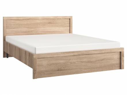 Двуспальная кровать сомма дуб сонома, 160х200 см, без подъемного механизма