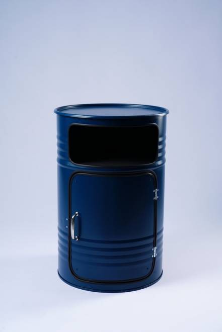 Журнальный столик-бочка starbarrel синий 45x68x45 см. фото