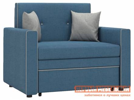 Кресло кресло-кровать найс синий, рогожка фото