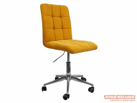 Офисное кресло стул fiji, поворотный желтый, ткань хром